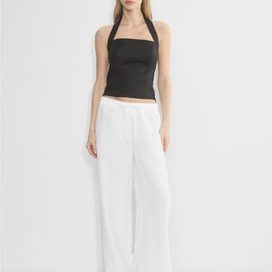 Aritzia Lodge White Wide Leg Pants